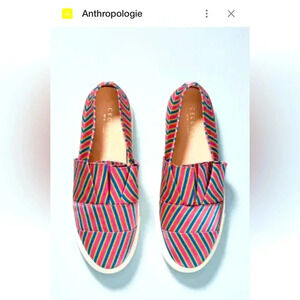 GUC Cecelia Anthropologie sneakers. Size 8. Colorful pink, blue and green shoe